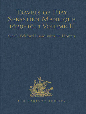 cover image of Travels of Fray Sebastien Manrique 1629-1643